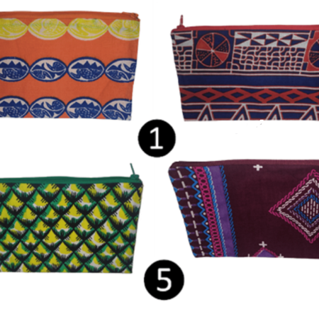 Wax - Tissu Pagne - Pochettes à fermeture éclair