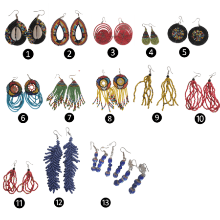 Boucles d'oreilles du Cameroun